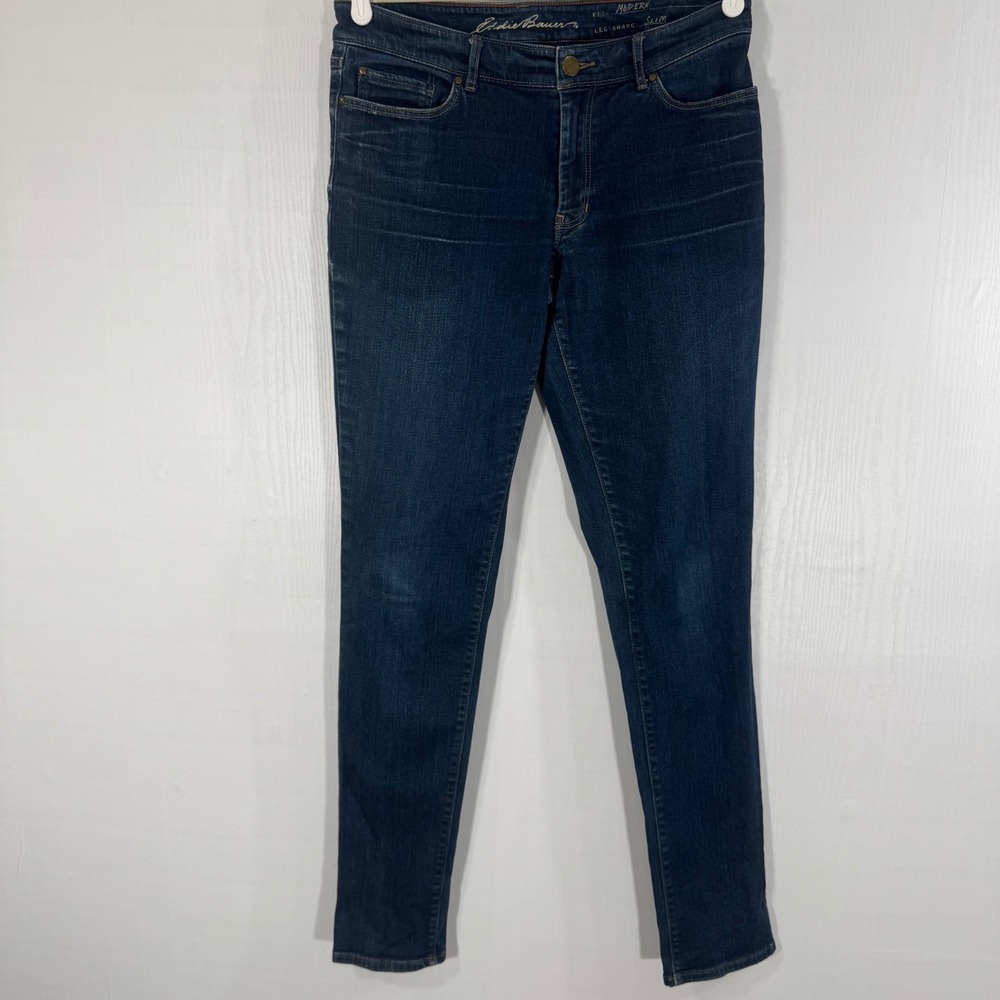 Eddie Bauer Women Modern Slim Dark Wash Denim‎ Jeans Size 6 Tall